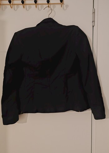 Düğmeli Siyah Kadın Blazer Ceket - Görsel 2