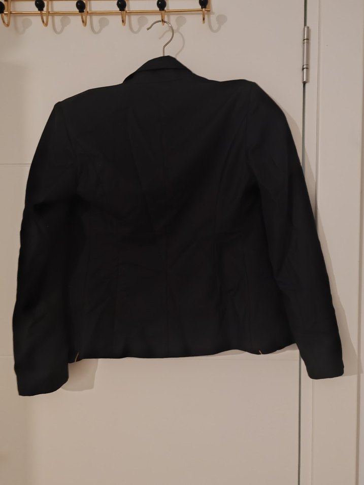 Düğmeli Siyah Kadın Blazer Ceket - Görsel 2