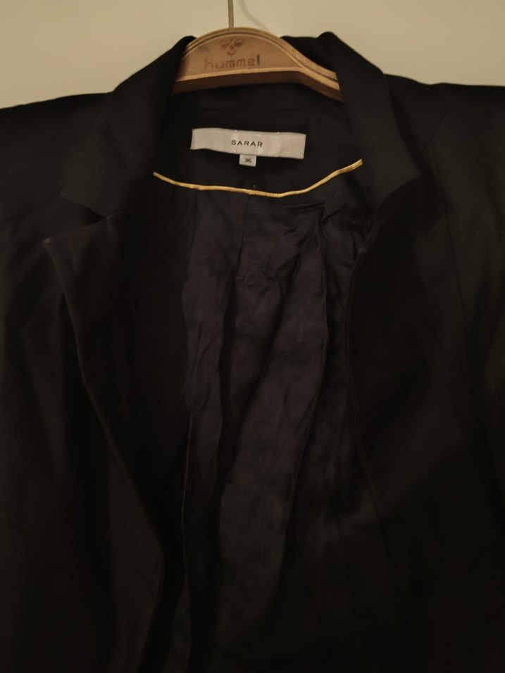 Düğmeli Siyah Kadın Blazer Ceket - Görsel 3