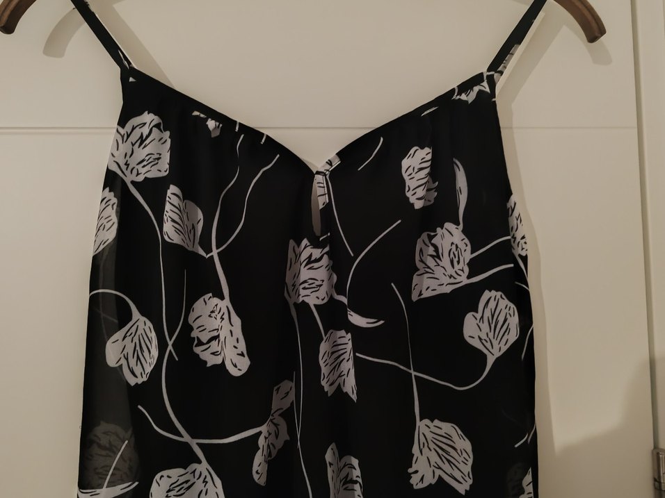 Desenli Siyah Kadın Uzun elbise - Görsel 2