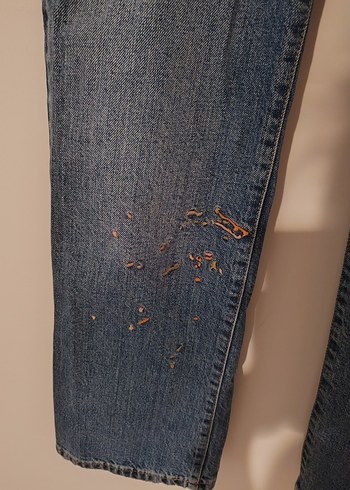 Nakış Detaylı Rahat Kesim Kadın Kot Pantolon - Görsel 4