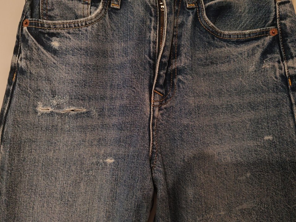 Nakış Detaylı Rahat Kesim Kadın Kot Pantolon - Görsel 5