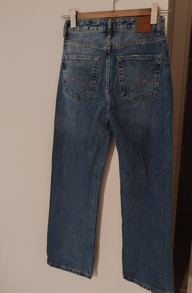 Nakış Detaylı Rahat Kesim Kadın Kot Pantolon - Görsel 2