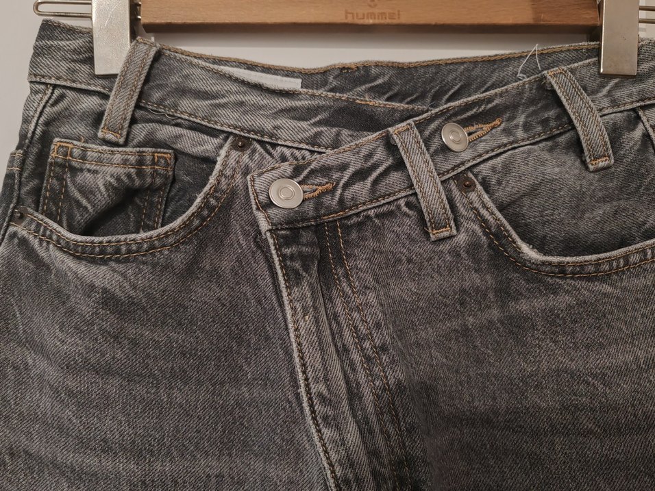 Gri  Kadın Kot Pantolon - Görsel 3