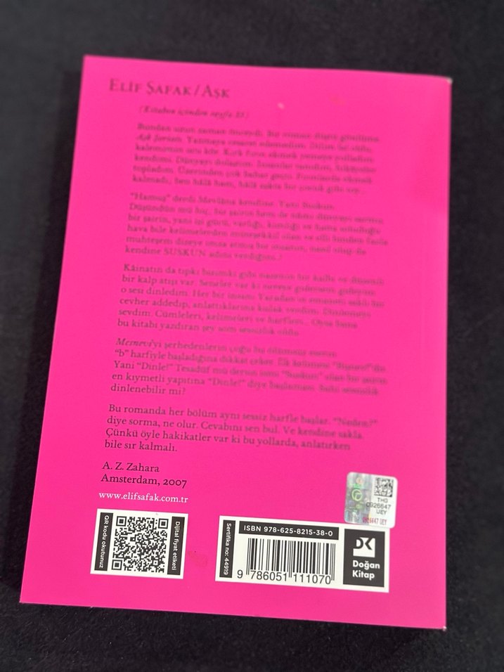 Elif Şafak - Aşk Romanı - Görsel 2
