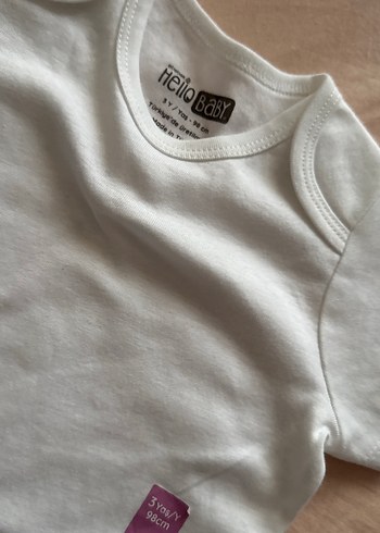 Beyaz Kısa Kollu Bebek Erkek Zıbın - Görsel 2