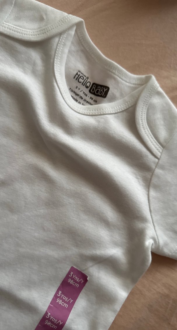 Beyaz Kısa Kollu Bebek Erkek Zıbın - Görsel 2