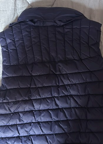 Lacivert Kapüşonlu Çocuk Şişme Yelek - Görsel 2