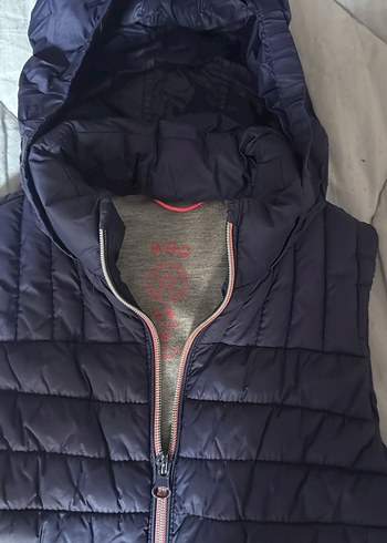 Lacivert Kapüşonlu Çocuk Şişme Yelek - Görsel 3