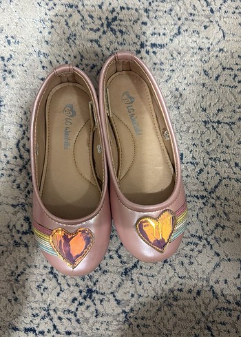 Nakışlı Tokalı Pembe Kız Babet - Görsel 2