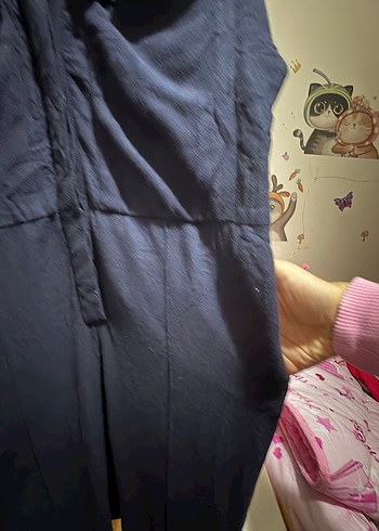 Lacivert Keten Tulum - Görsel 9