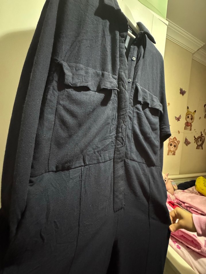 Lacivert Keten Tulum - Görsel 4