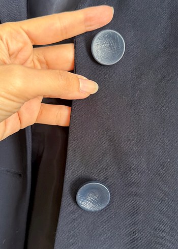 Lacivert Düğmeli Kadın Blazer Ceket - Görsel 2