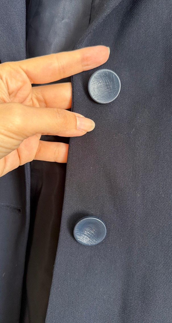 Lacivert Düğmeli Kadın Blazer Ceket - Görsel 2