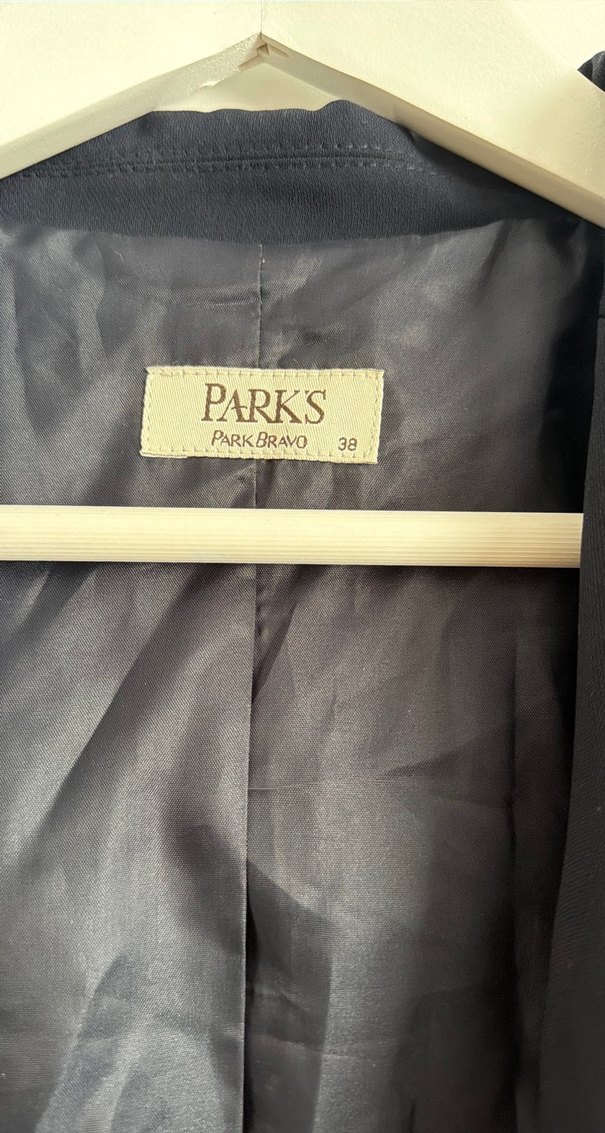 Lacivert Düğmeli Kadın Blazer Ceket - Görsel 3