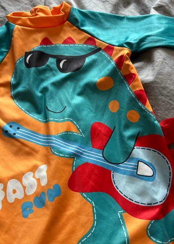 Renkli Dinozor Baskılı Erkek Mayo Takımı - Görsel 2