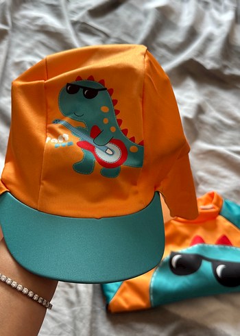 Renkli Dinozor Baskılı Erkek Mayo Takımı - Görsel 4