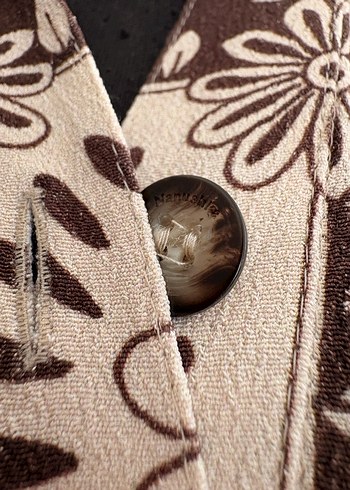 Nanushka Uzun Kollu Bohem Vintage Kadın Gömlek - Görsel 3