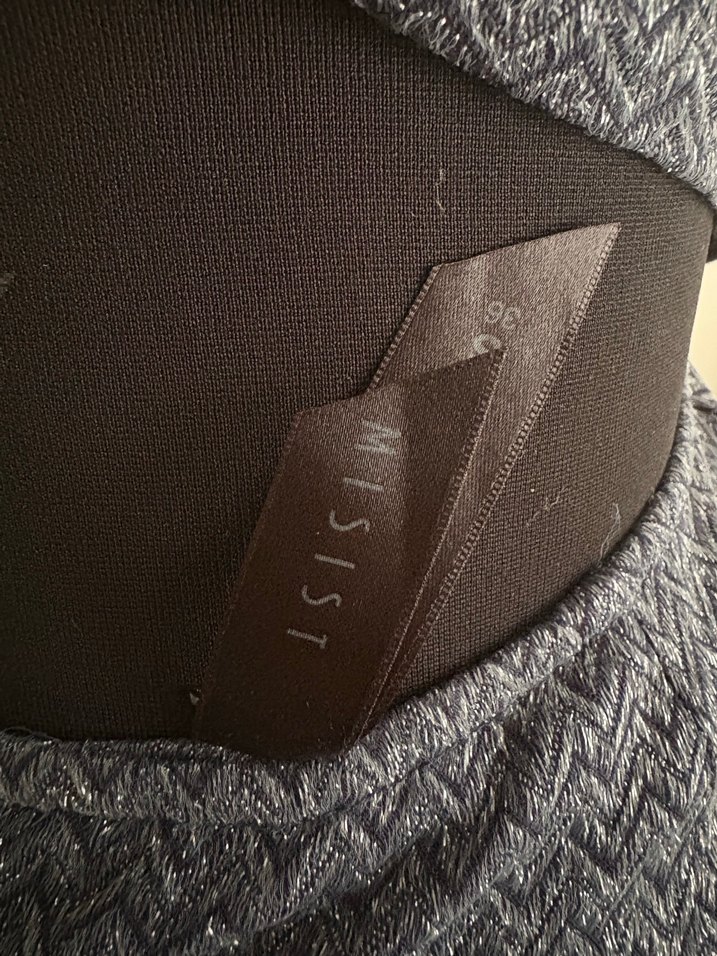 Sırt dekolteli simli midi elbise - Görsel 3