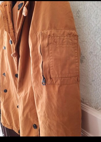 Bej Düğmeli Erkek Süet Ceket - Görsel 4