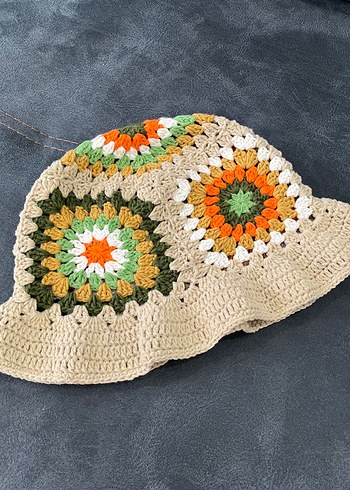  Beden Renkli Örgü Bohem Kadın motif Şapka