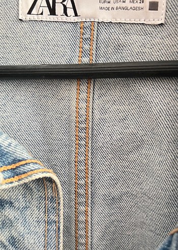 m Beden Zara Düğmeli Mavi Denim Ceket