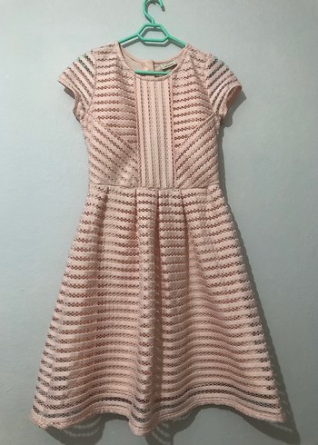 Pembe Piliseli Kız Elbisesi