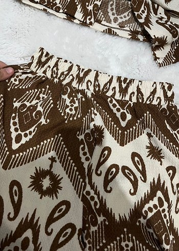 m Beden Bohem Uzun Kollu Desenli Kadın kimono takım