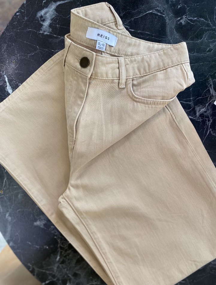 Straight kalıp keten pantolon - Görsel 2