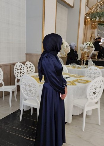 Abiye Lacivert Uzun Abiye Elbise