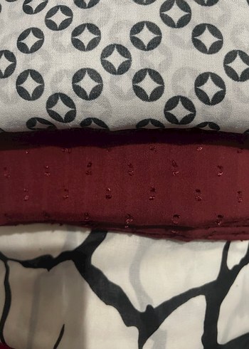 Bordo Bağlamalı Bohem Kadın Şal - Görsel 2