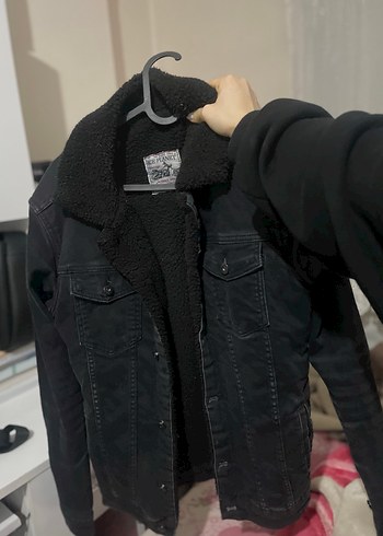 Erkek Siyah Düğmeli Denim Ceket - Görsel 2