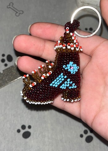 Renkli Boncuklu Bohem Anahtarlık - Görsel 2