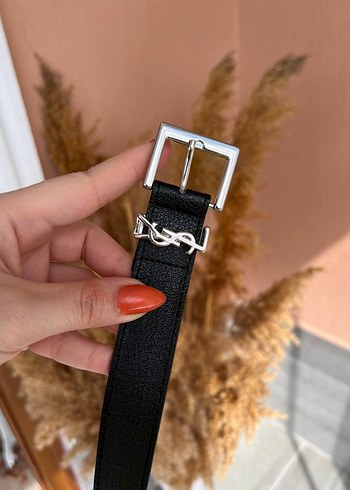 Parisli Siyah Deri Tokalı Kadın Kemer