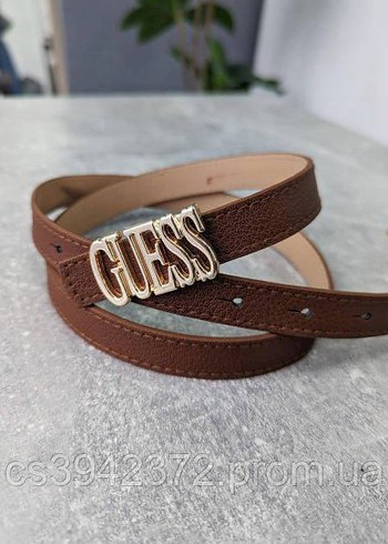 GUESS Kahverengi Deri Kadın Kemer