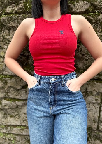 Zara Kadın Mavi Bol Kesim baggy Jean