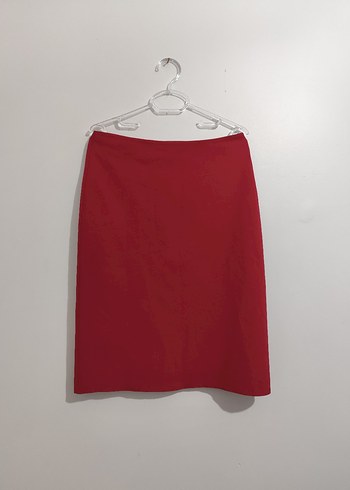 Kırmızı Drapeli Midi Hamile Eteği - Görsel 2