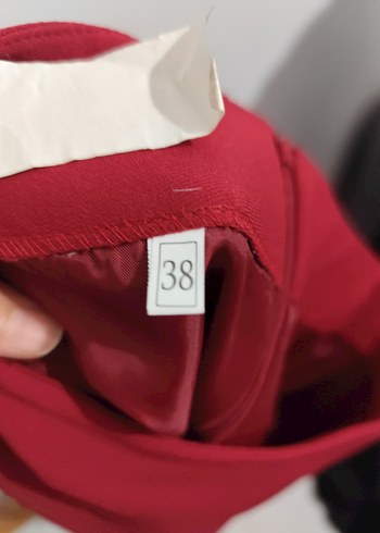 Kırmızı Drapeli Midi Hamile Eteği - Görsel 3