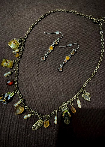 American Vintage Bohem Vintage Tasli Pirinc Kolye