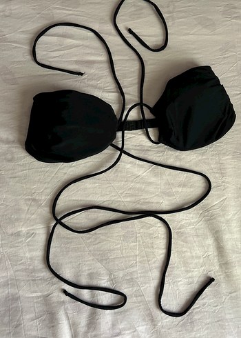 Siyah Strappy Kadın Bikini Üstü