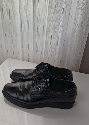 Erkek Siyah Klasik Deri Ayakkabı - Görsel 2