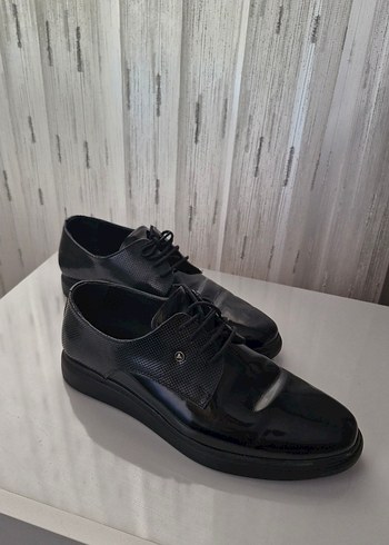 Erkek Siyah Klasik Deri Ayakkabı - Görsel 6