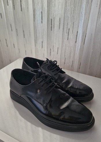 Erkek Siyah Klasik Deri Ayakkabı - Görsel 8