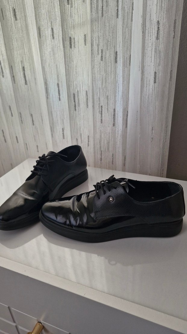 Erkek Siyah Klasik Deri Ayakkabı - Görsel 5