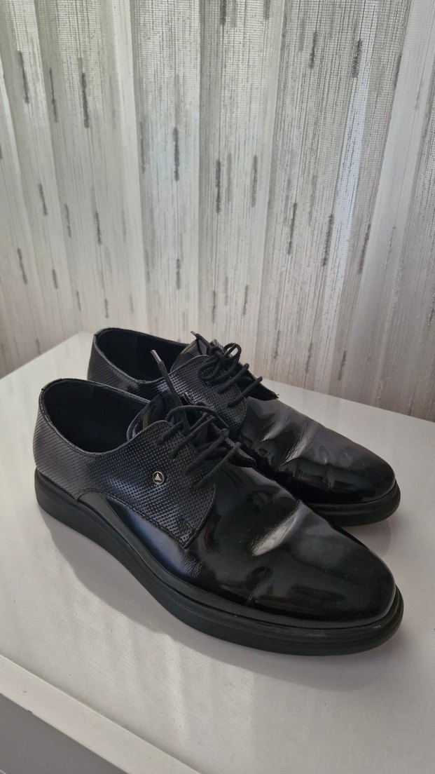 Erkek Siyah Klasik Deri Ayakkabı - Görsel 4