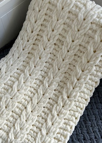 Bej Örgü Çocuk Battaniyesi - Görsel 3