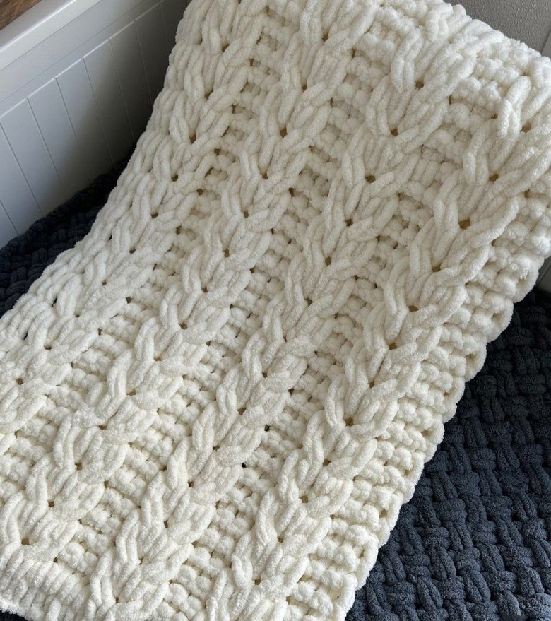 Bej Örgü Çocuk Battaniyesi - Görsel 3