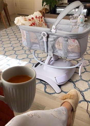 Prego Prego Yummy Elektrikli Bebek Beşiği Gri