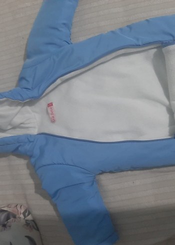 Mavi Bebek Tulum Kapüşonlu Fermuarlı - Görsel 4