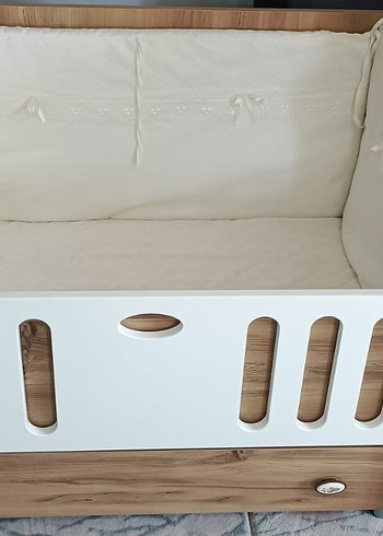 Beden beyaz Renk ahşap anne yanı bebek beşiği